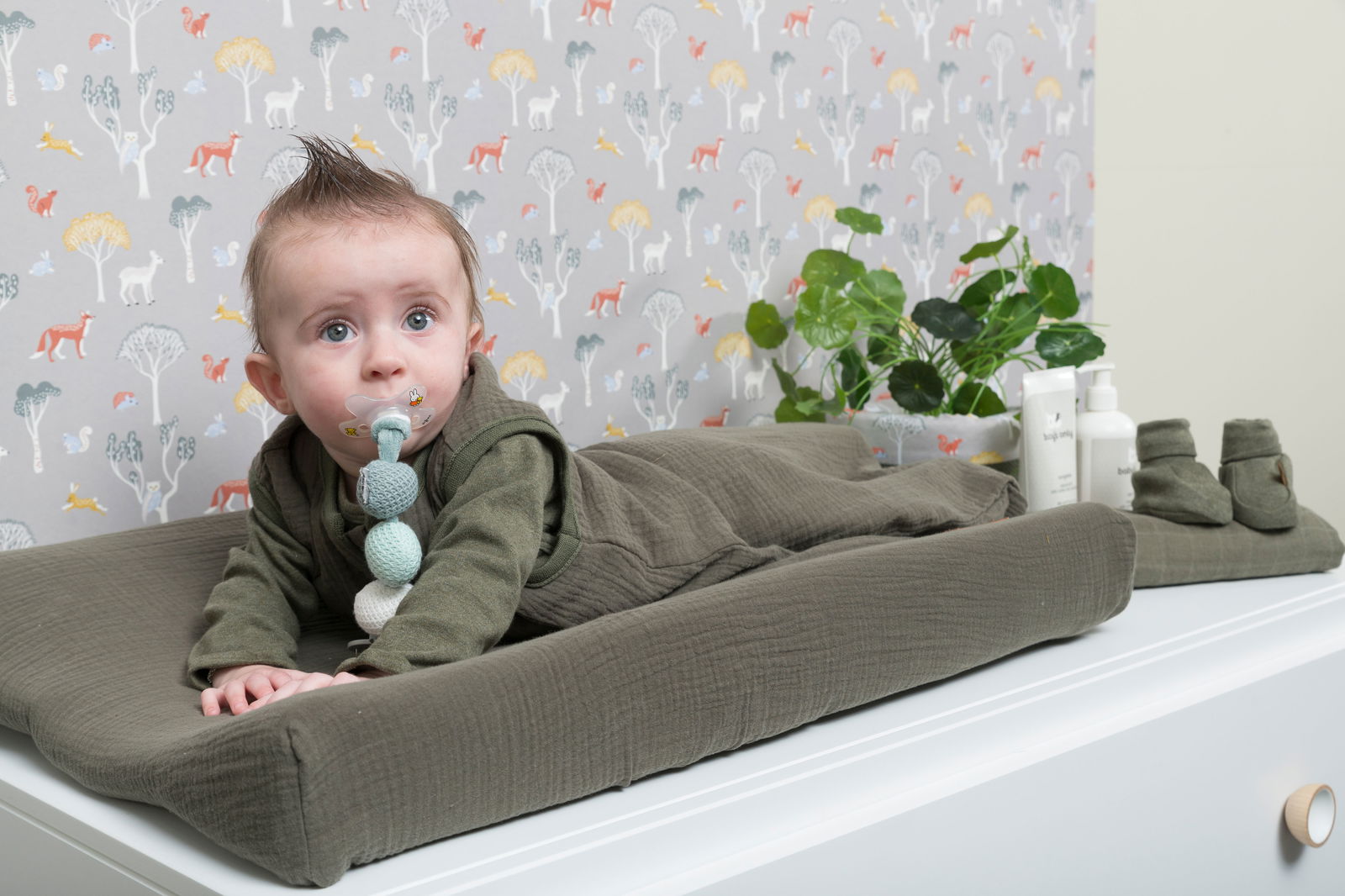 Changing pad cover Breeze urban taupe - 45x70