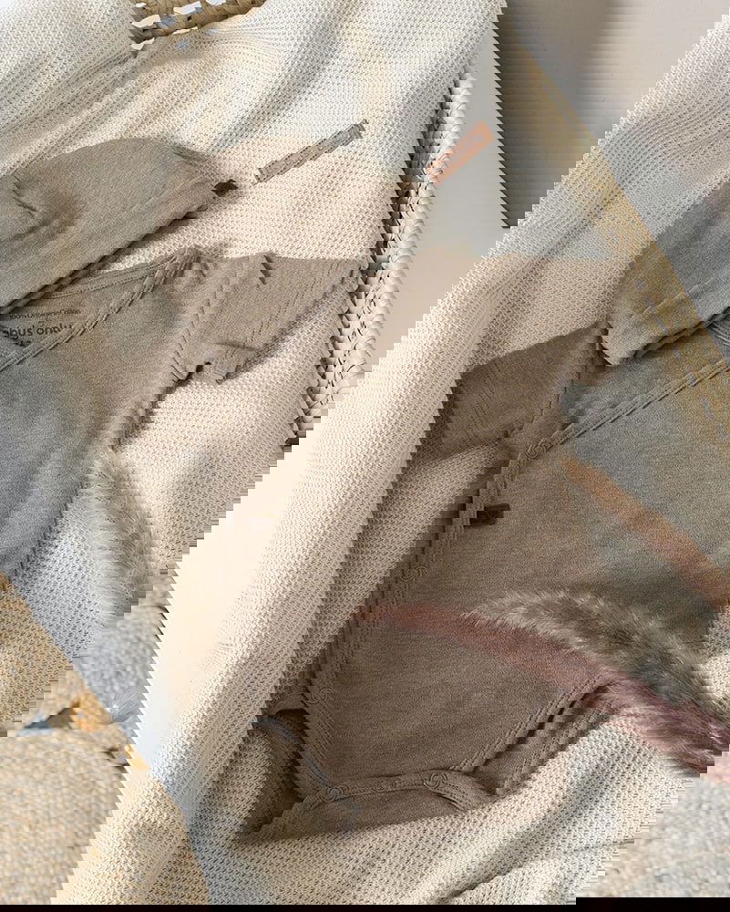 Hat Melange warm linen - 0-3 months