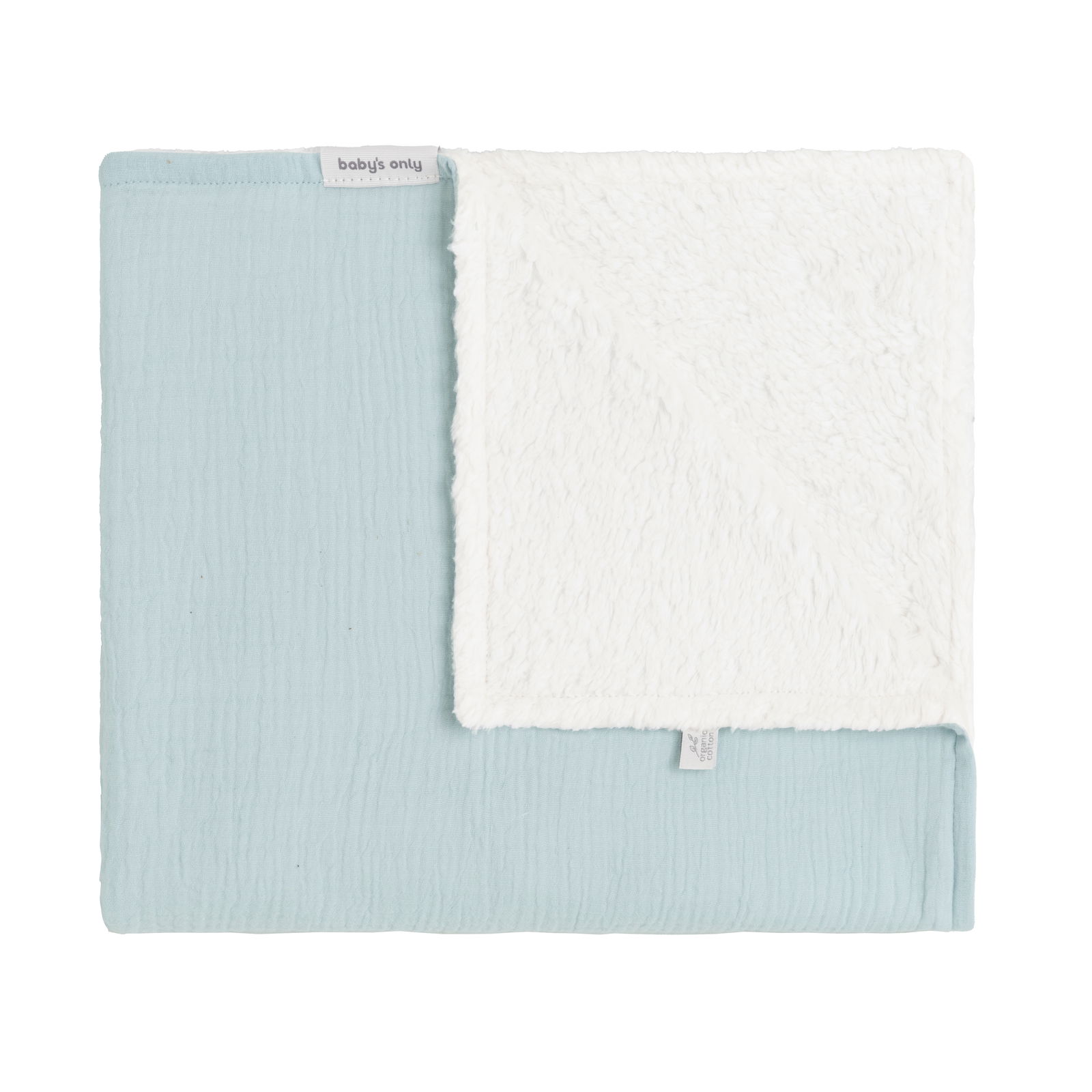 Baby crib blanket teddy Fresh ECO misty blue