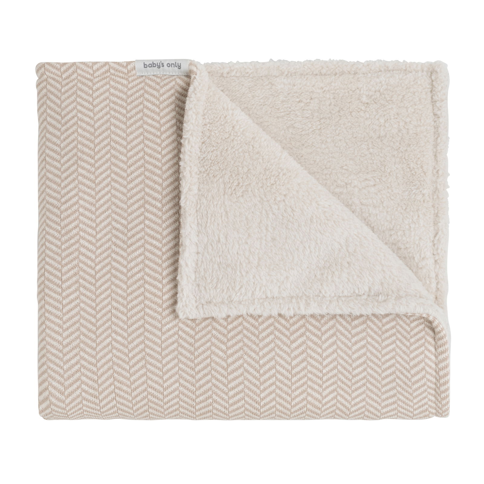 Baby crib blanket teddy Dawn beige/ecru