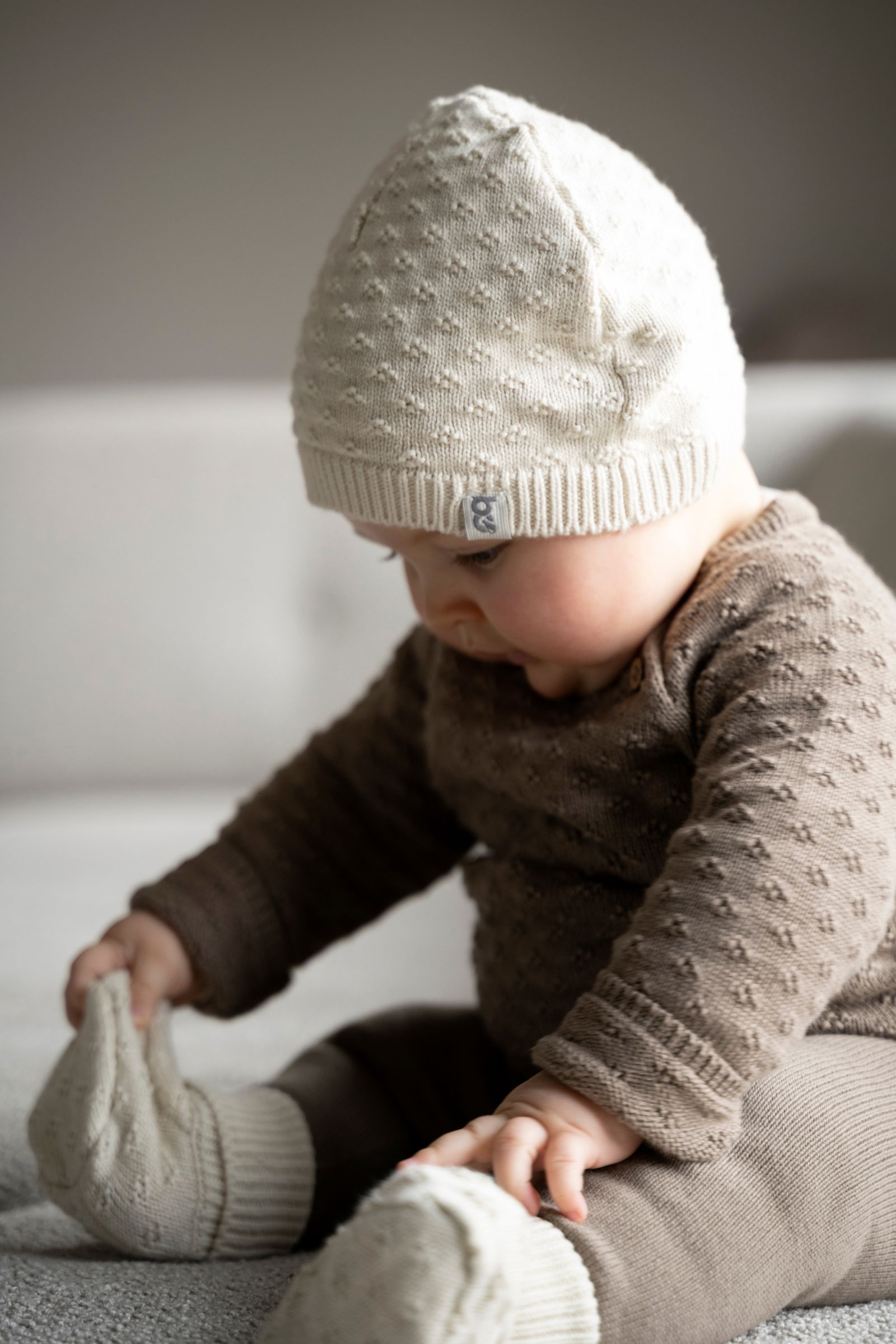 Booties Miracle warm linen - 0-3 months