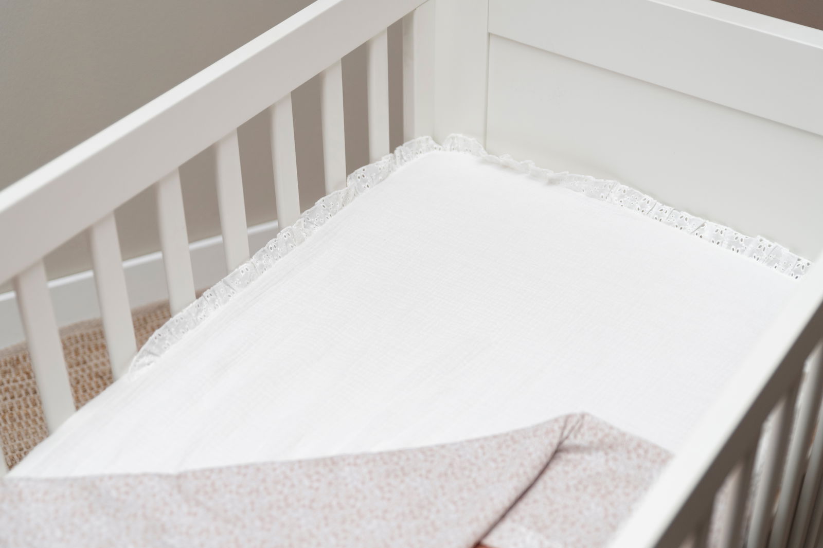 Fitted sheet Calm white - 60x120