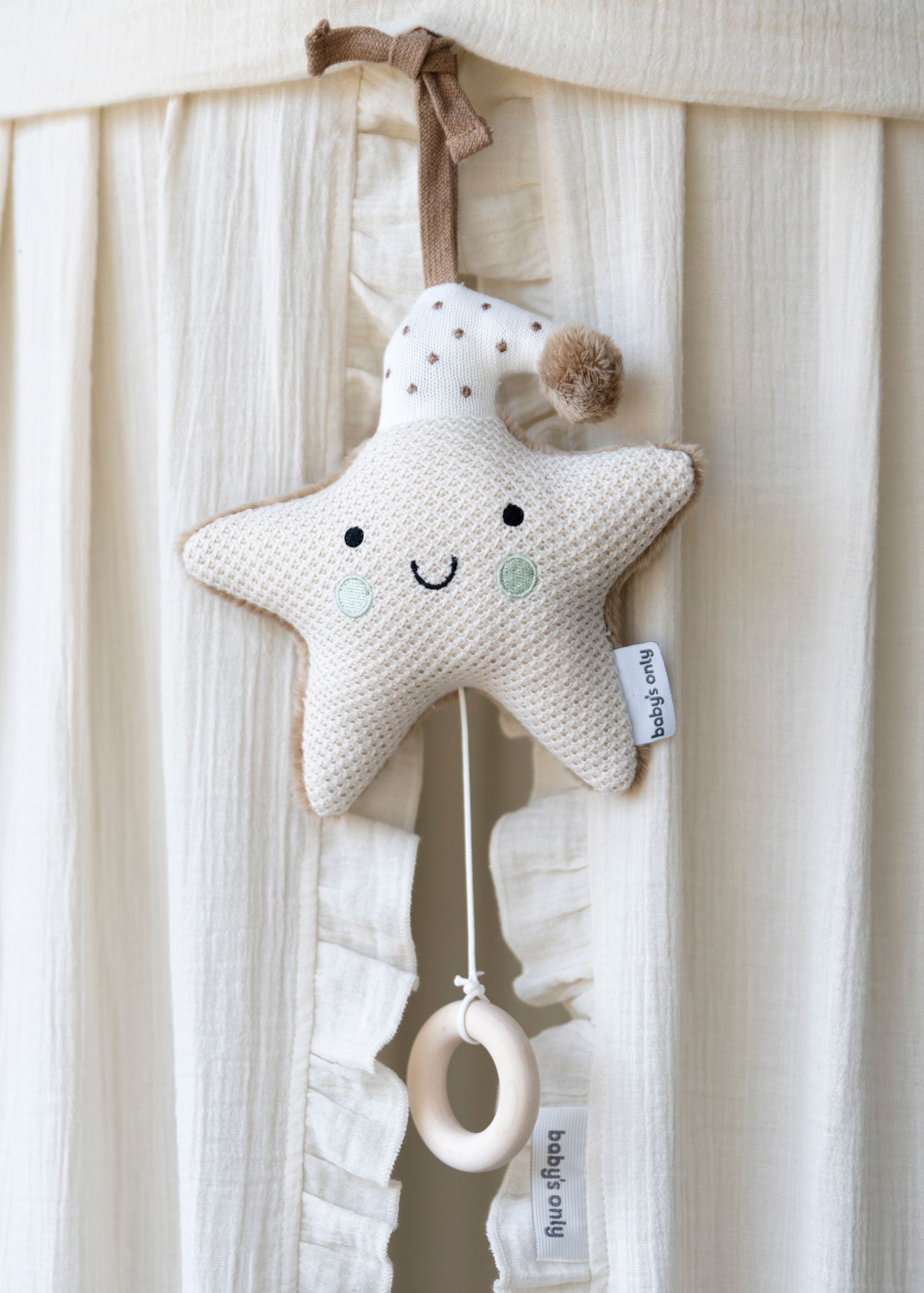 Music box star Heaven clay/warm linen